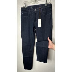 NWT AG Adriano Dark Wash Prima Cigarette Leg 5 Pocket Denim Jean 30R